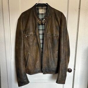 Lot78 Distressed Leather Jacket